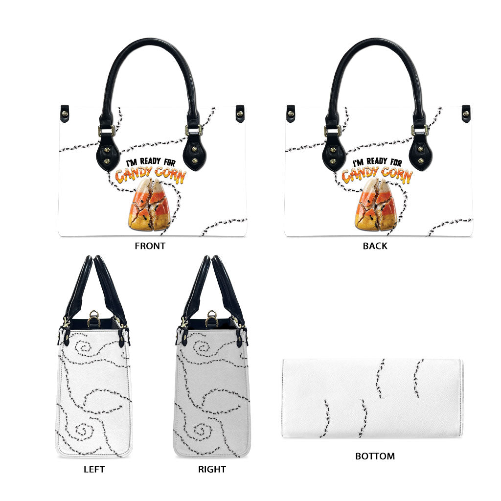 Halloween Ready For Candy Corn Leather Bag Creepy Ant Trail