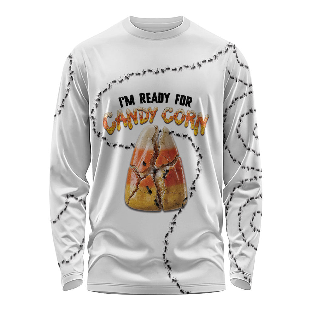 Halloween Ready For Candy Corn Long Sleeve Shirt Creepy Ant Trail