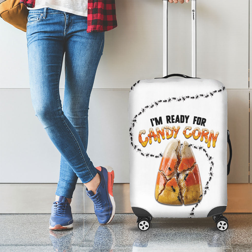 Halloween Ready For Candy Corn Luggage Cover Creepy Ant Trail