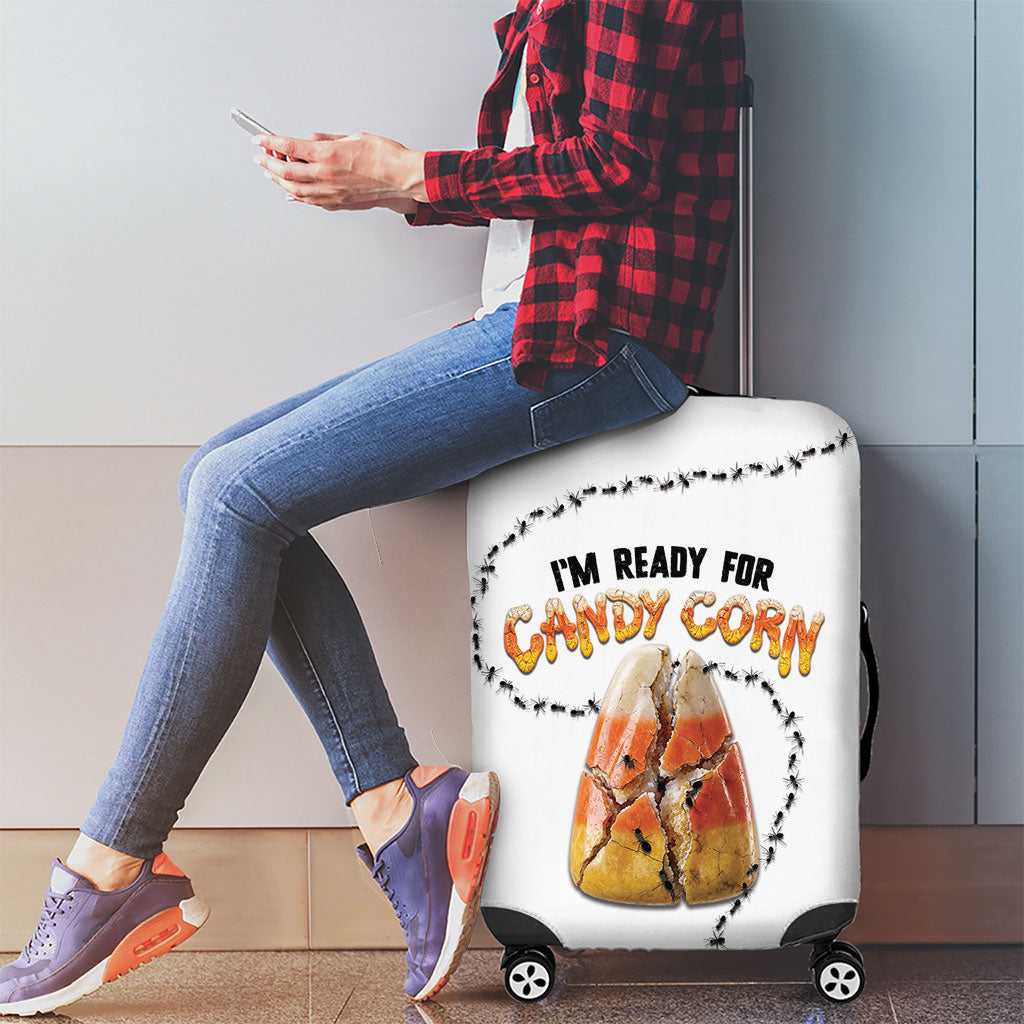 Halloween Ready For Candy Corn Luggage Cover Creepy Ant Trail