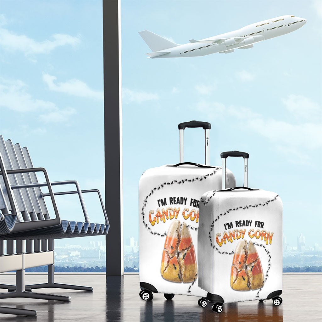 Halloween Ready For Candy Corn Luggage Cover Creepy Ant Trail