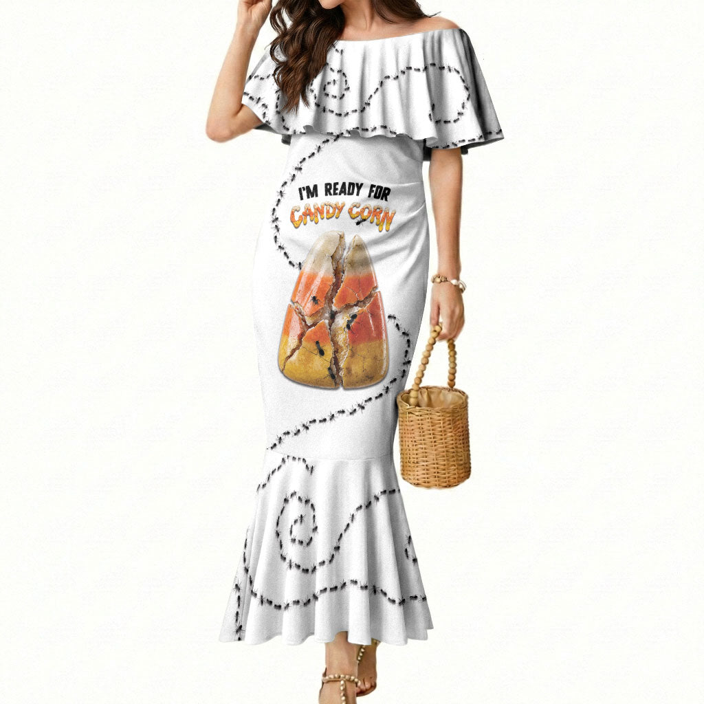 Halloween Ready For Candy Corn Mermaid Dress Creepy Ant Trail