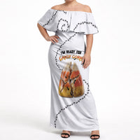 Halloween Ready For Candy Corn Off Shoulder Maxi Dress Creepy Ant Trail