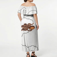 Halloween Ready For Candy Corn Off Shoulder Maxi Dress Creepy Ant Trail