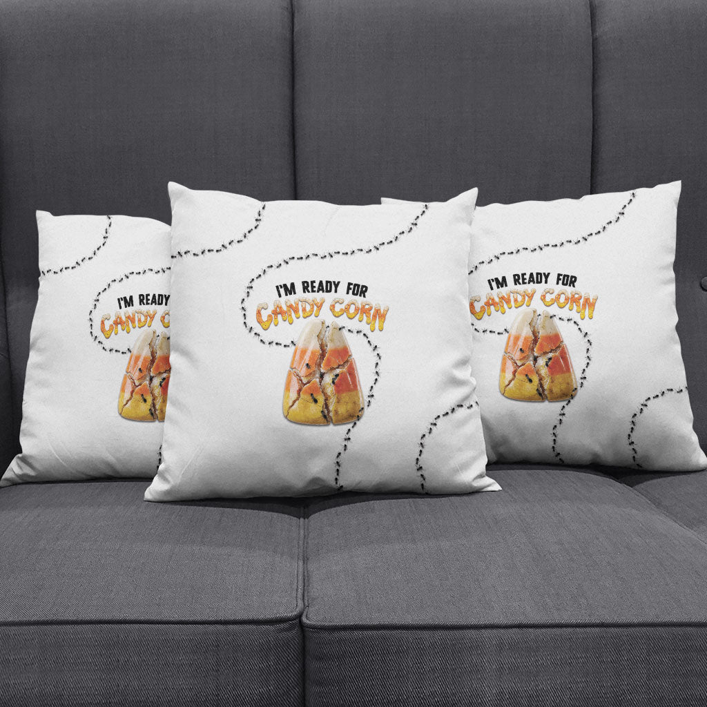 Halloween Ready For Candy Corn Pillow Cover Creepy Ant Trail