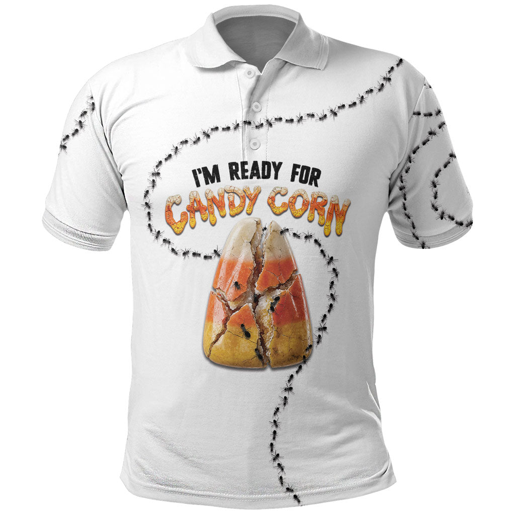Halloween Ready For Candy Corn Polo Shirt Creepy Ant Trail