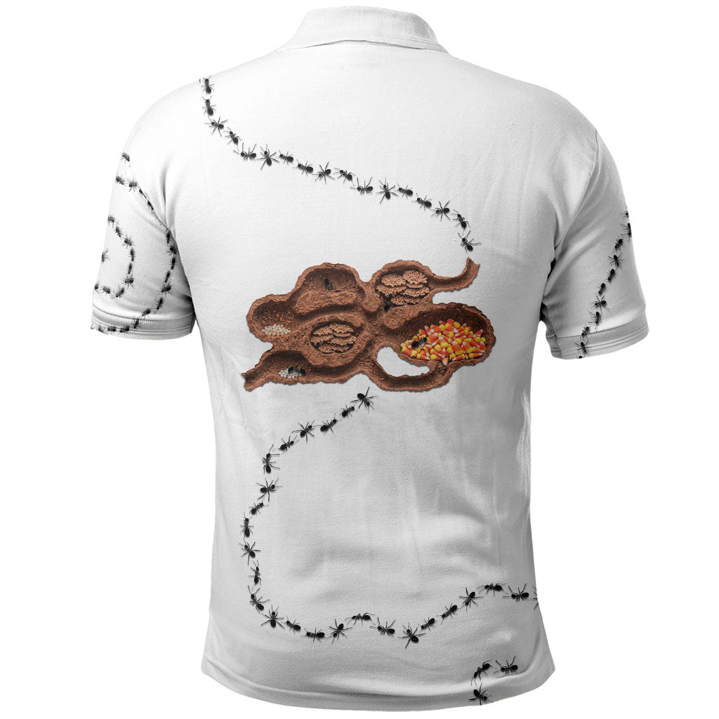 Halloween Ready For Candy Corn Polo Shirt Creepy Ant Trail