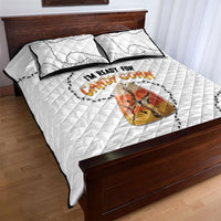Halloween Ready For Candy Corn Quilt Bed Set Creepy Ant Trail