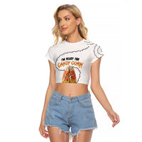 Halloween Ready For Candy Corn Raglan Cropped T Shirt Creepy Ant Trail