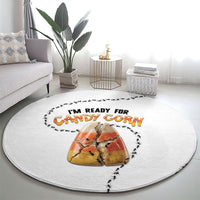 Halloween Ready For Candy Corn Round Carpet Creepy Ant Trail