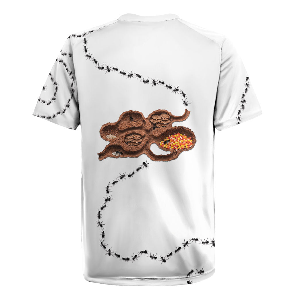 Halloween Ready For Candy Corn Rugby Jersey Creepy Ant Trail