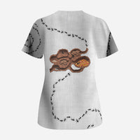 Halloween Ready For Candy Corn Scrub Top Creepy Ant Trail