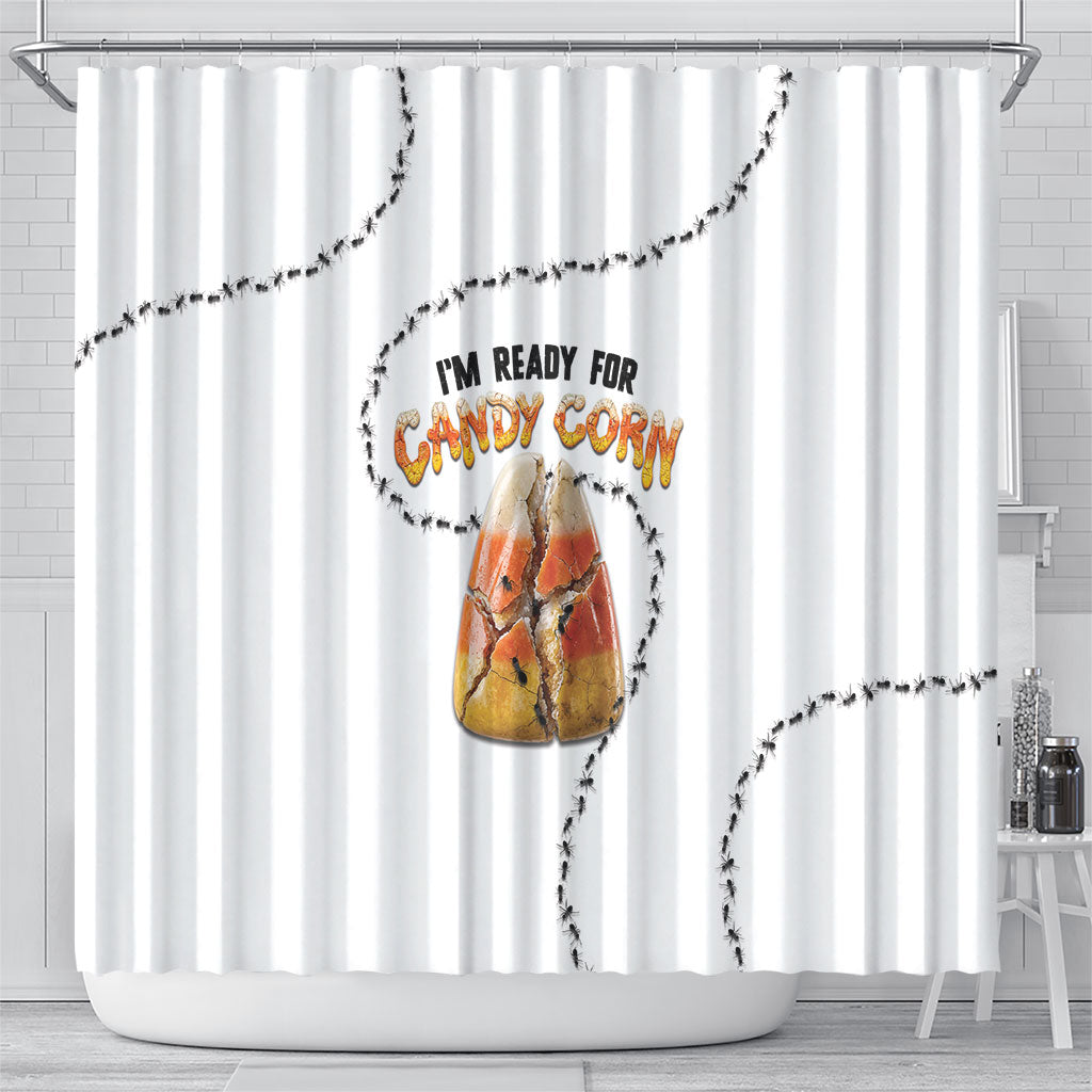 Halloween Ready For Candy Corn Shower Curtain Creepy Ant Trail