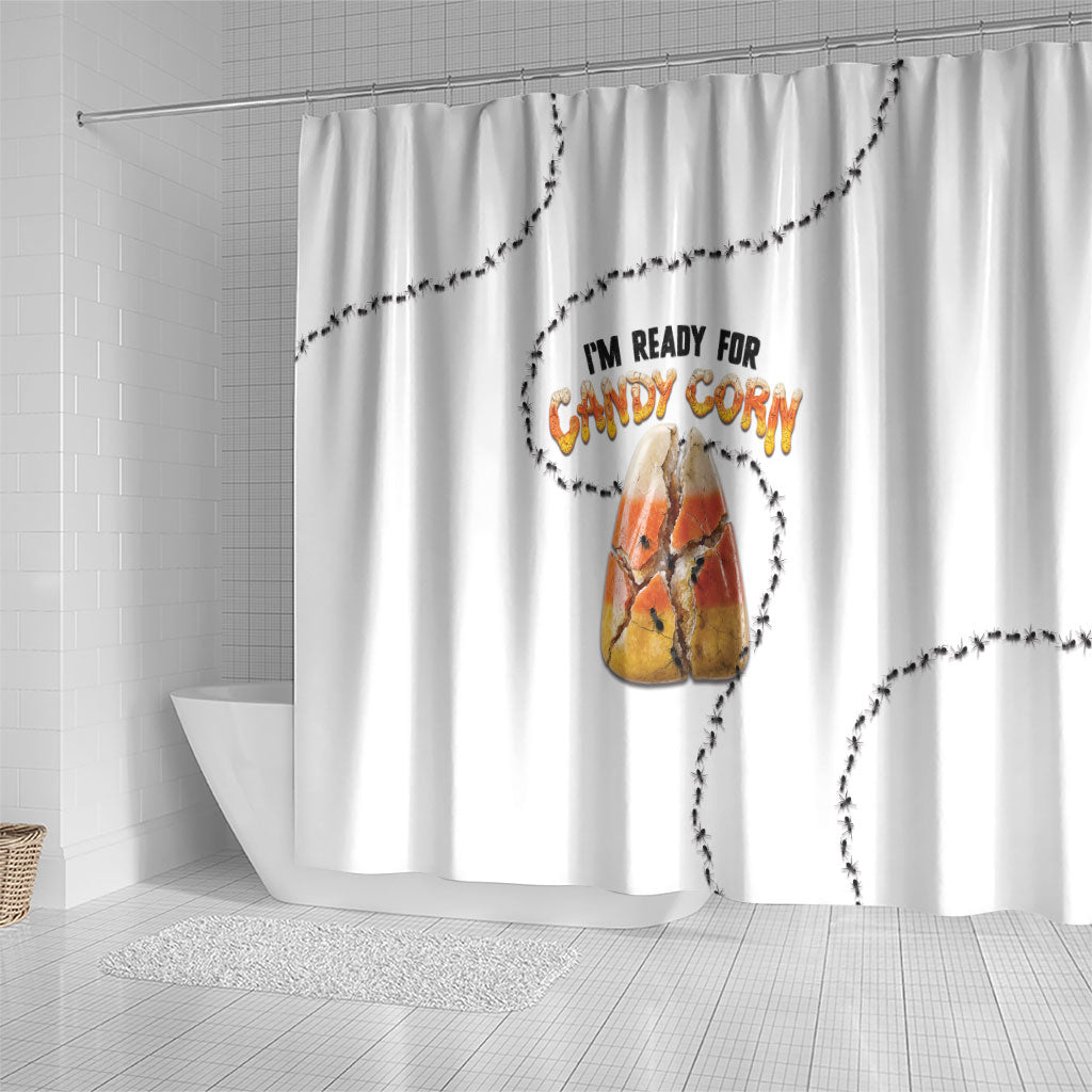 Halloween Ready For Candy Corn Shower Curtain Creepy Ant Trail