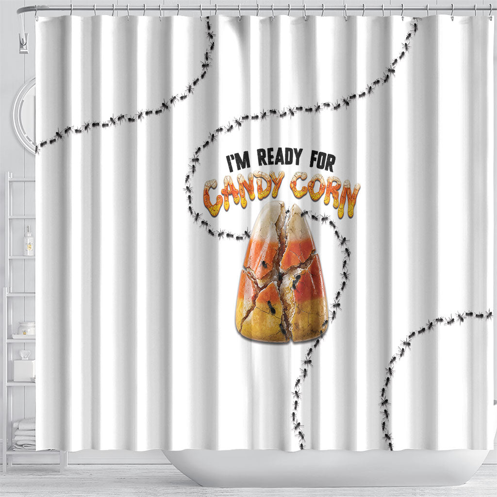 Halloween Ready For Candy Corn Shower Curtain Creepy Ant Trail