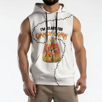 Halloween Ready For Candy Corn Sleeveless Hoodie Creepy Ant Trail