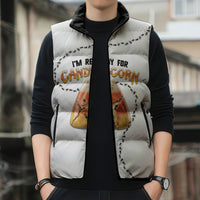 Halloween Ready For Candy Corn Sleeveless Puffer Jacket Creepy Ant Trail