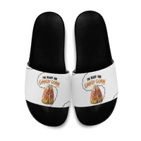 Halloween Ready For Candy Corn Slide Sandals Creepy Ant Trail