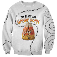 Halloween Ready For Candy Corn Sweatshirt Creepy Ant Trail