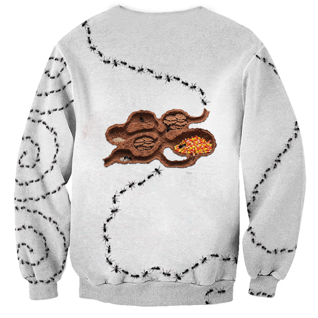 Halloween Ready For Candy Corn Sweatshirt Creepy Ant Trail