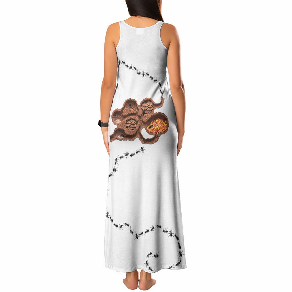 Halloween Ready For Candy Corn Tank Maxi Dress Creepy Ant Trail
