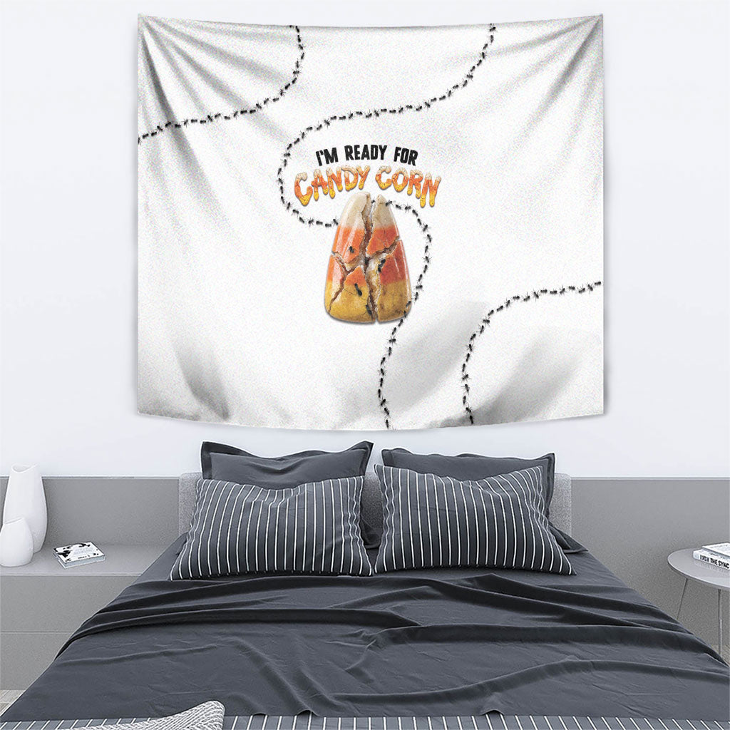 Halloween Ready For Candy Corn Tapestry Creepy Ant Trail
