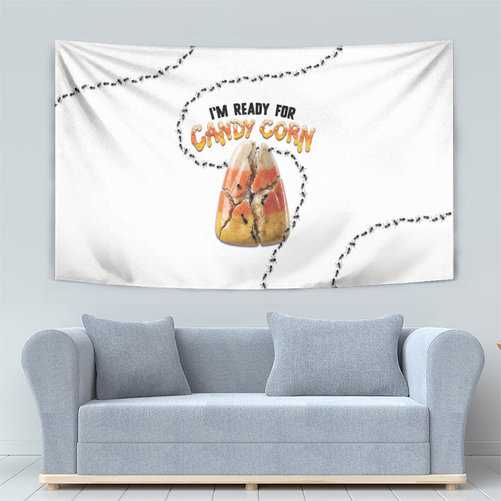 Halloween Ready For Candy Corn Tapestry Creepy Ant Trail
