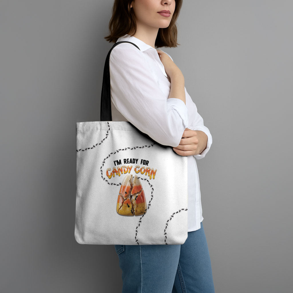 Halloween Ready For Candy Corn Tote Bag Creepy Ant Trail