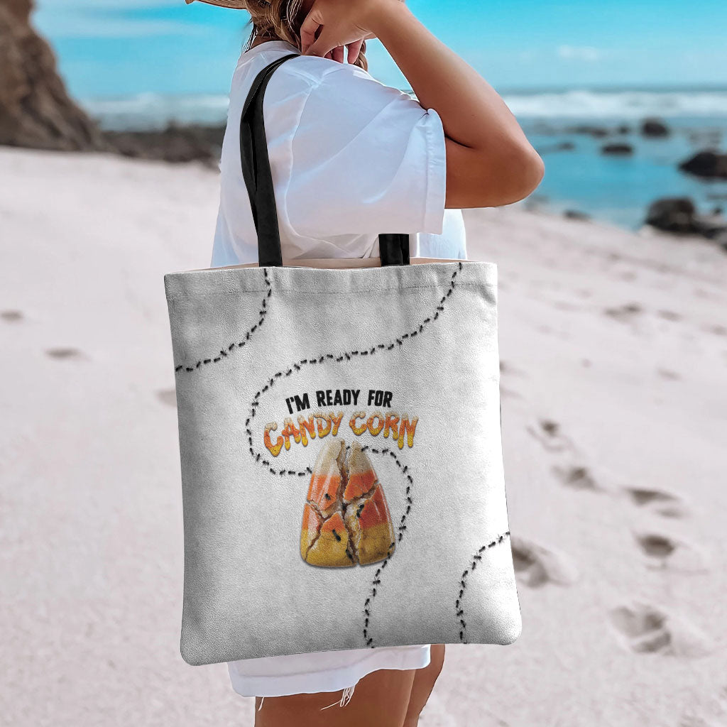 Halloween Ready For Candy Corn Tote Bag Creepy Ant Trail