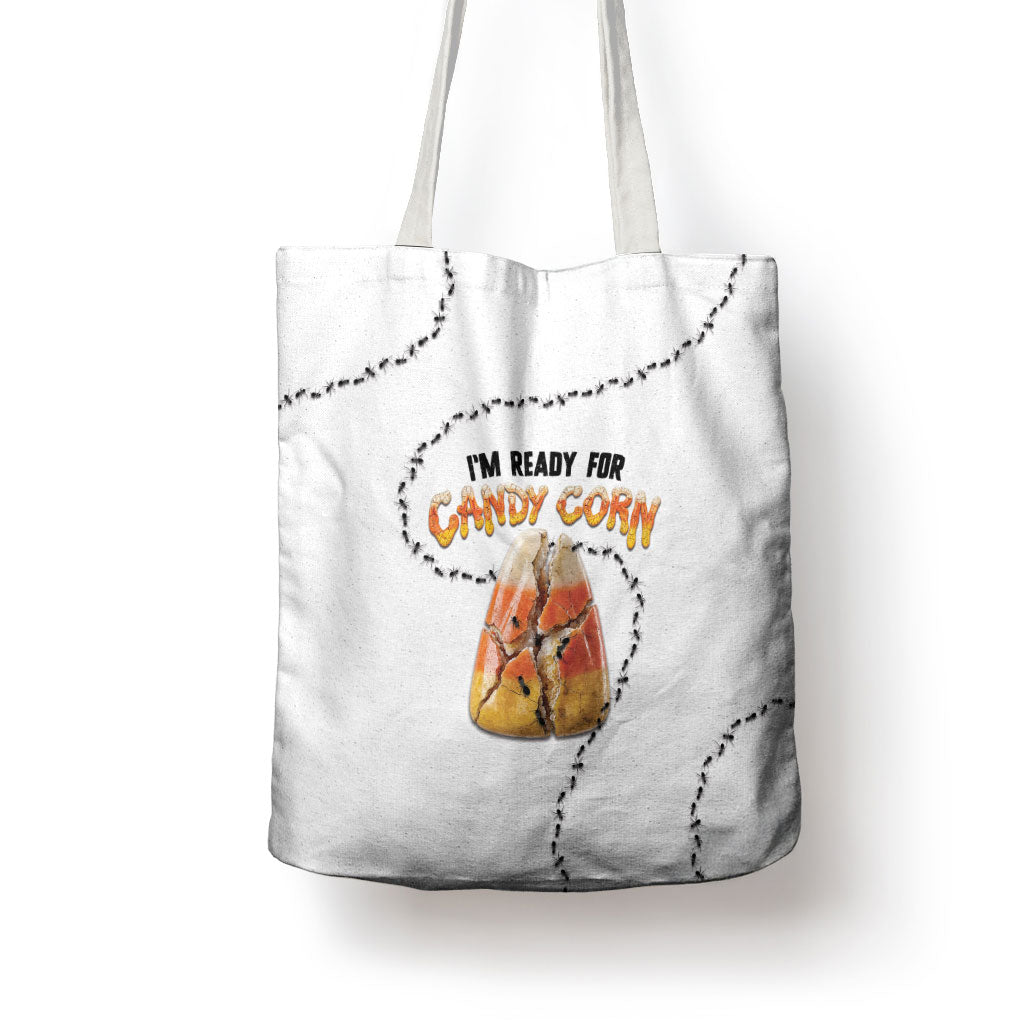 Halloween Ready For Candy Corn Tote Bag Creepy Ant Trail