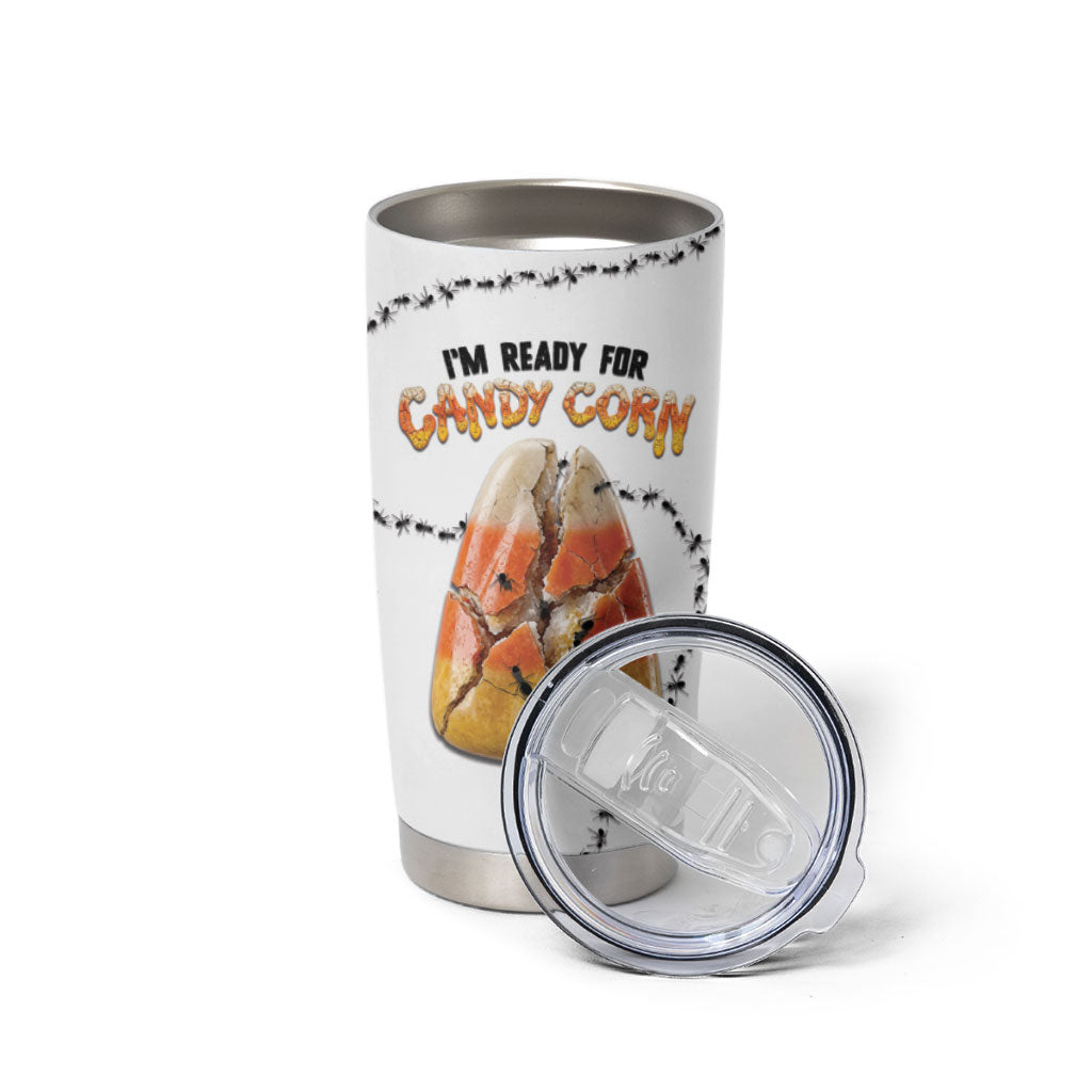 Halloween Ready For Candy Corn Tumbler Cup Creepy Ant Trail