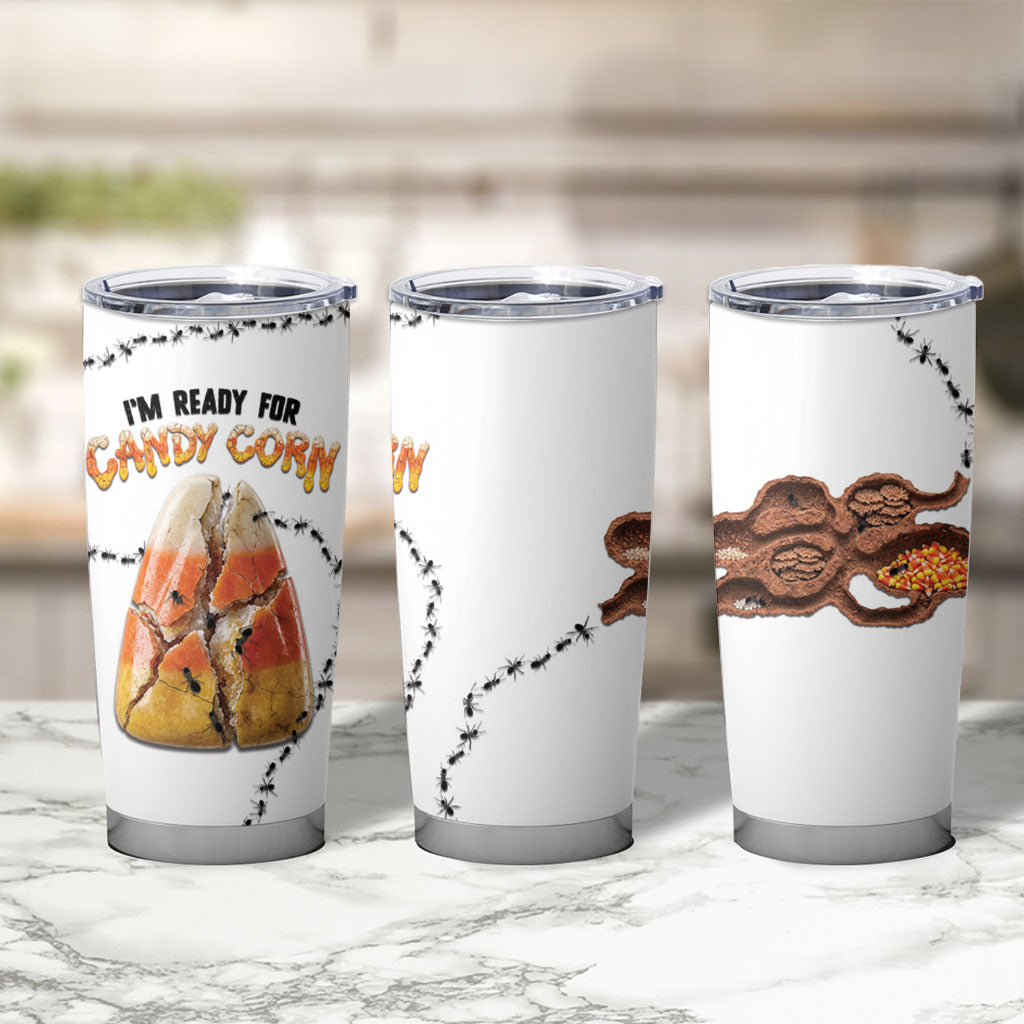 Halloween Ready For Candy Corn Tumbler Cup Creepy Ant Trail