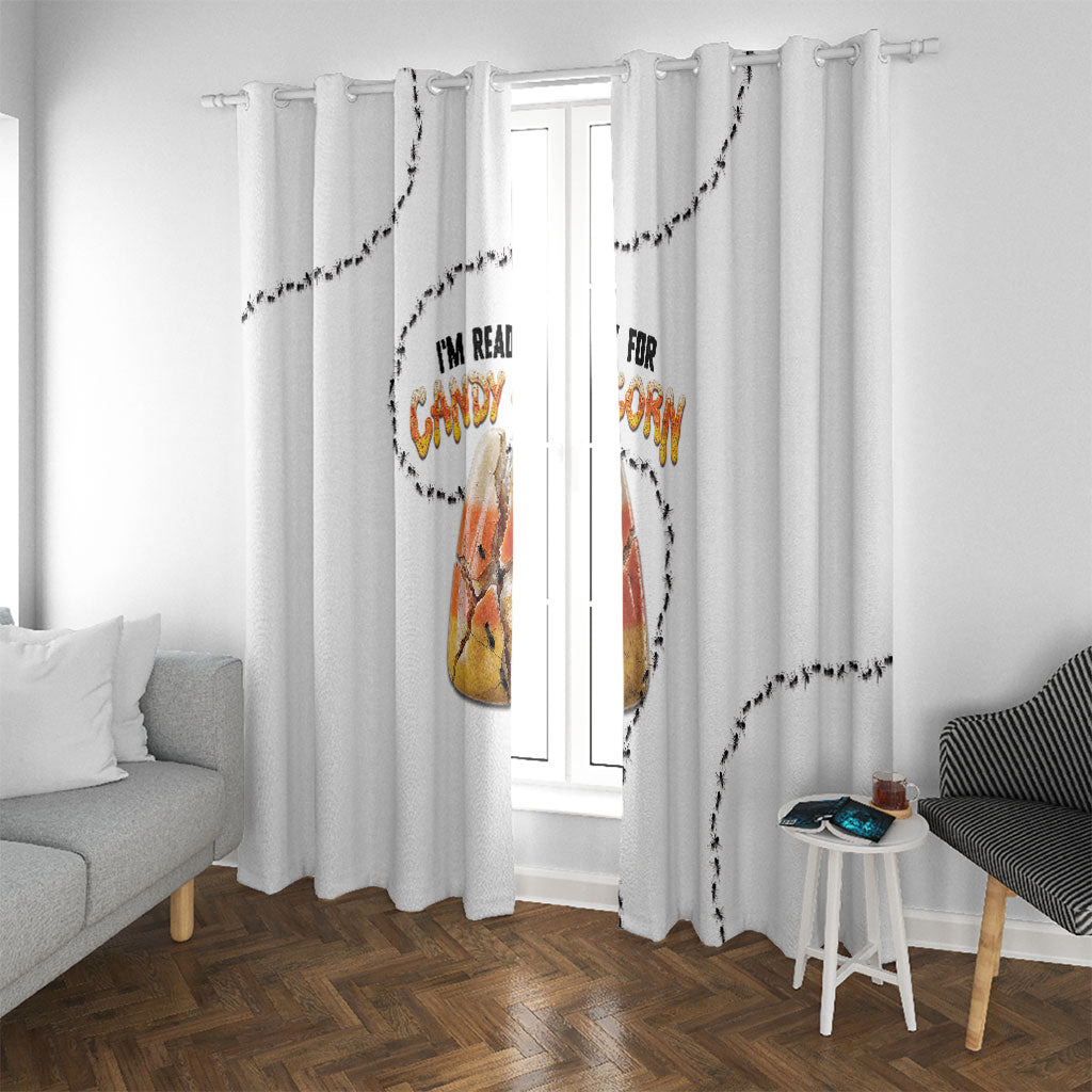 Halloween Ready For Candy Corn Window Curtain Creepy Ant Trail