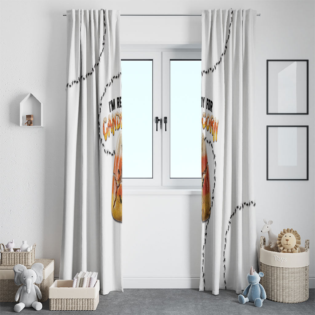 Halloween Ready For Candy Corn Window Curtain Creepy Ant Trail