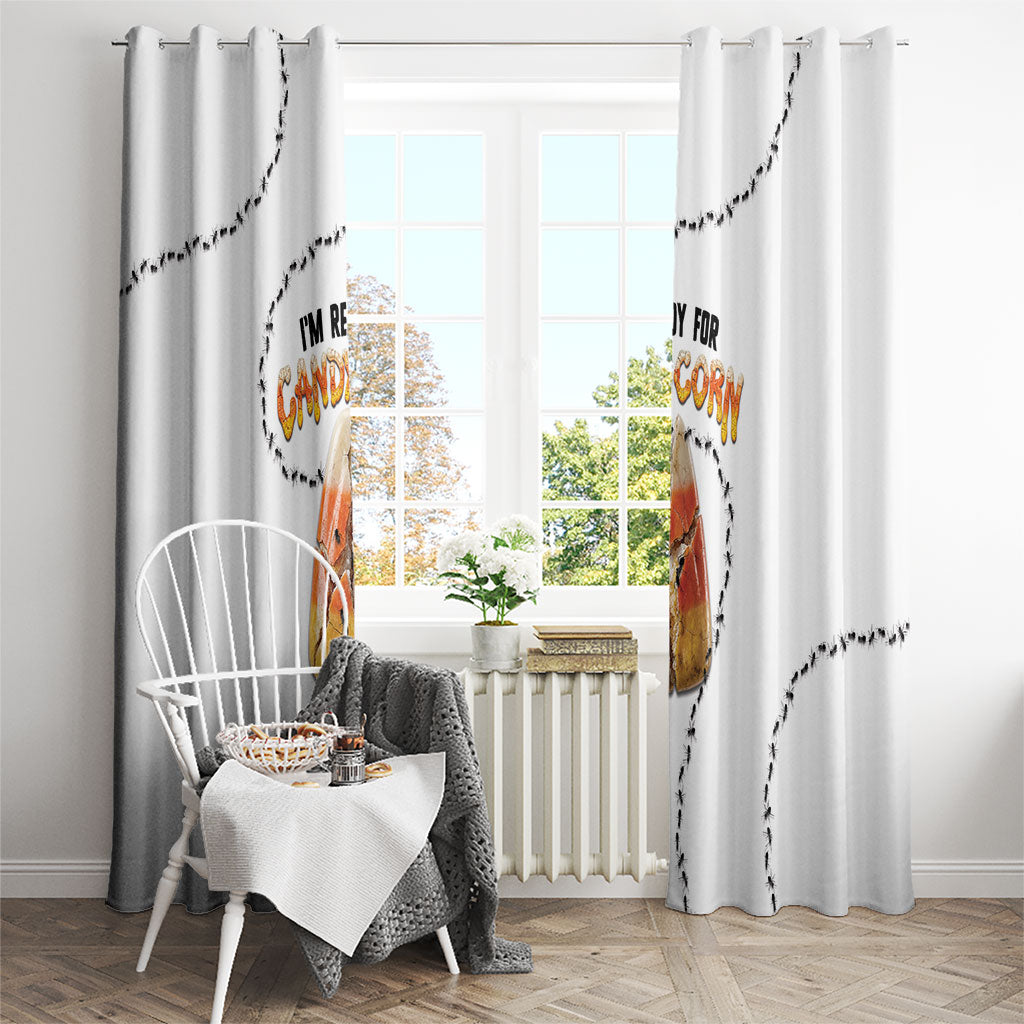 Halloween Ready For Candy Corn Window Curtain Creepy Ant Trail