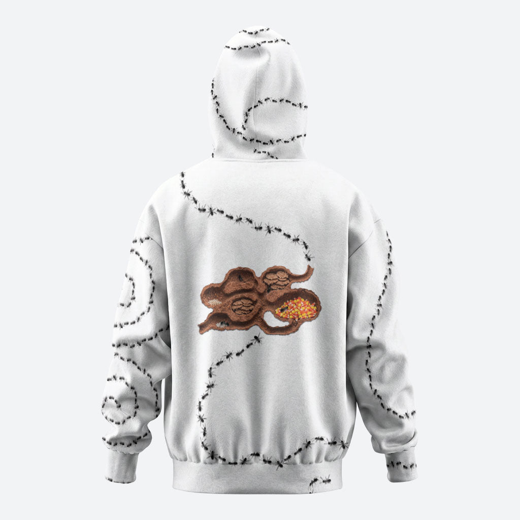 Halloween Ready For Candy Corn Zip Hoodie Creepy Ant Trail