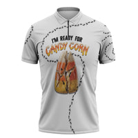 Halloween Ready For Candy Corn Zipper Polo Shirt Creepy Ant Trail