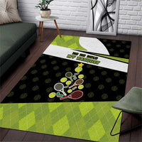 Tennis Christmas Area Rug Ho Ho Hold My Racquet - Wonder Print Shop