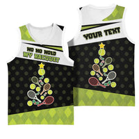 Personalized Tennis Christmas Basketball Jersey Ho Ho Hold My Racquet - Wonder Print Shop