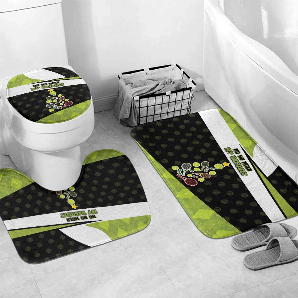 Tennis Christmas Bathroom Set Ho Ho Hold My Racquet - Wonder Print Shop
