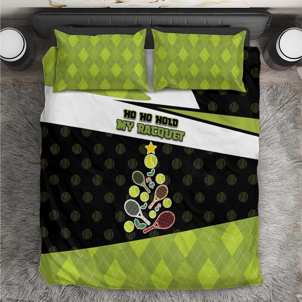 Tennis Christmas Bedding Set Ho Ho Hold My Racquet - Wonder Print Shop