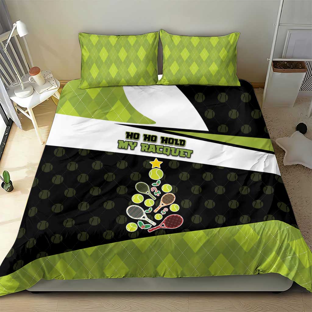 Tennis Christmas Bedding Set Ho Ho Hold My Racquet - Wonder Print Shop