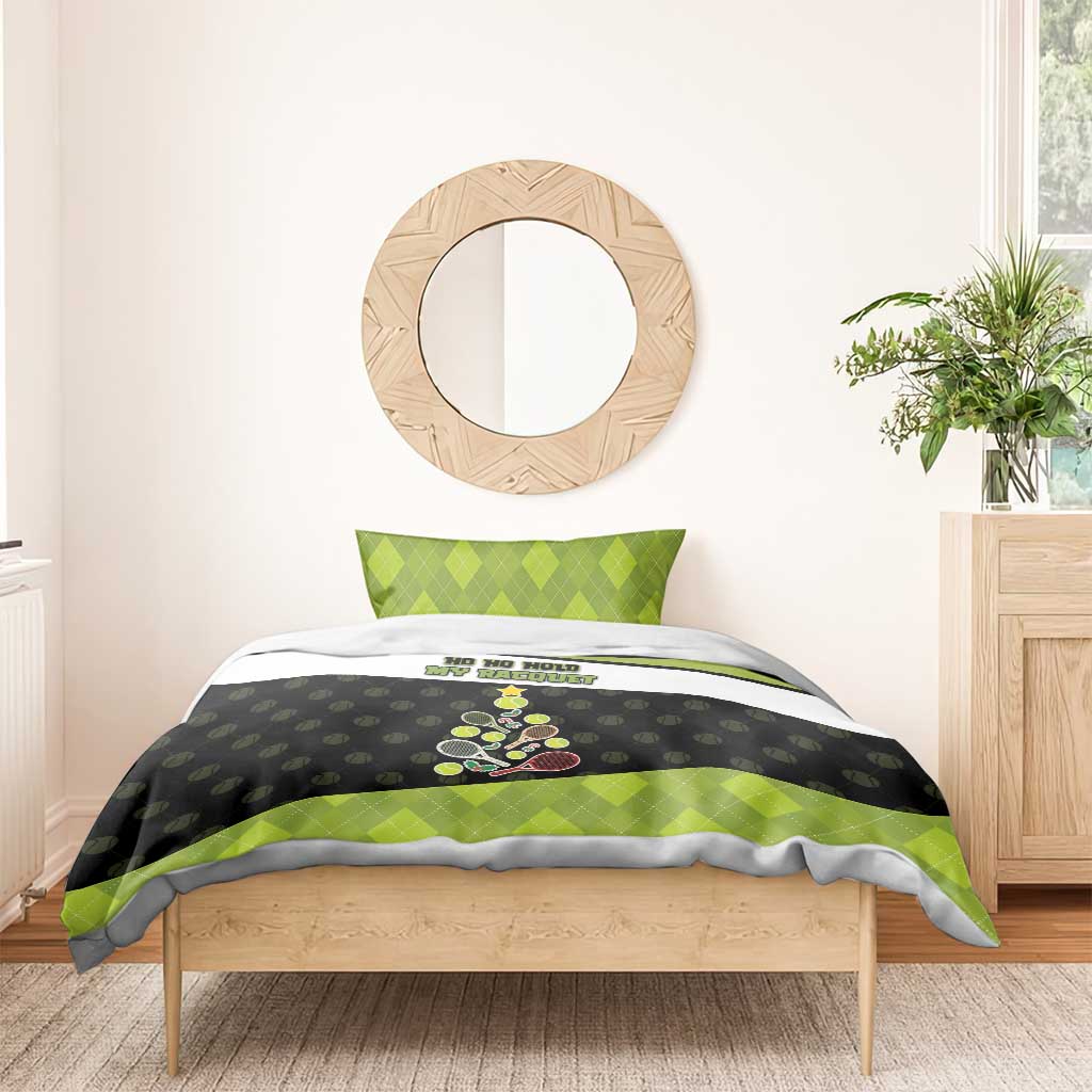 Tennis Christmas Bedding Set Ho Ho Hold My Racquet - Wonder Print Shop