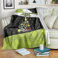 Tennis Christmas Blanket Ho Ho Hold My Racquet - Wonder Print Shop