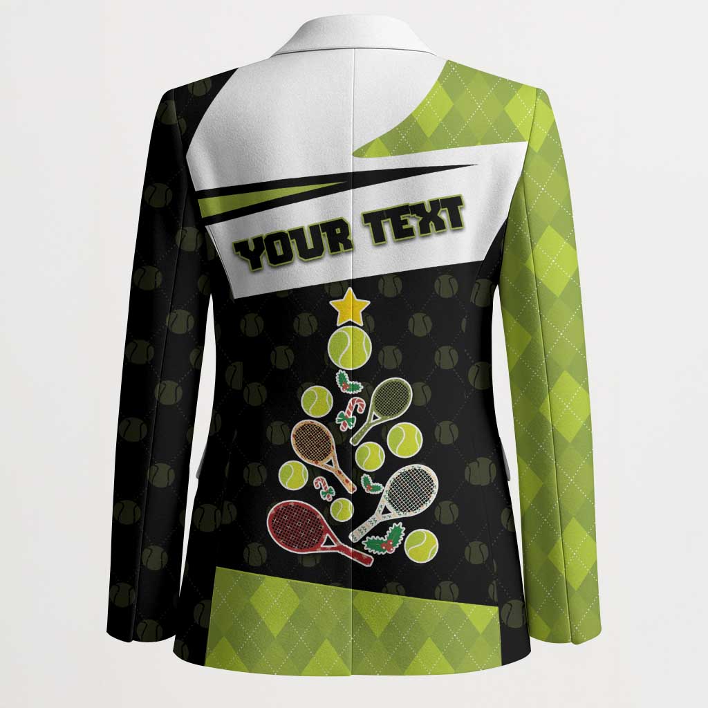 Personalized Tennis Christmas Blazer Ho Ho Hold My Racquet - Wonder Print Shop