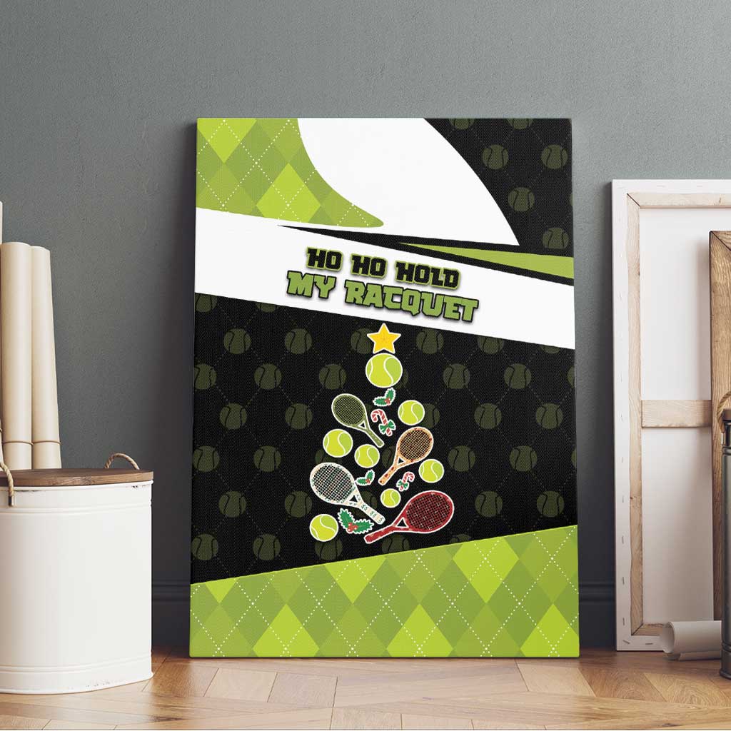Tennis Christmas Canvas Wall Art Ho Ho Hold My Racquet - Wonder Print Shop