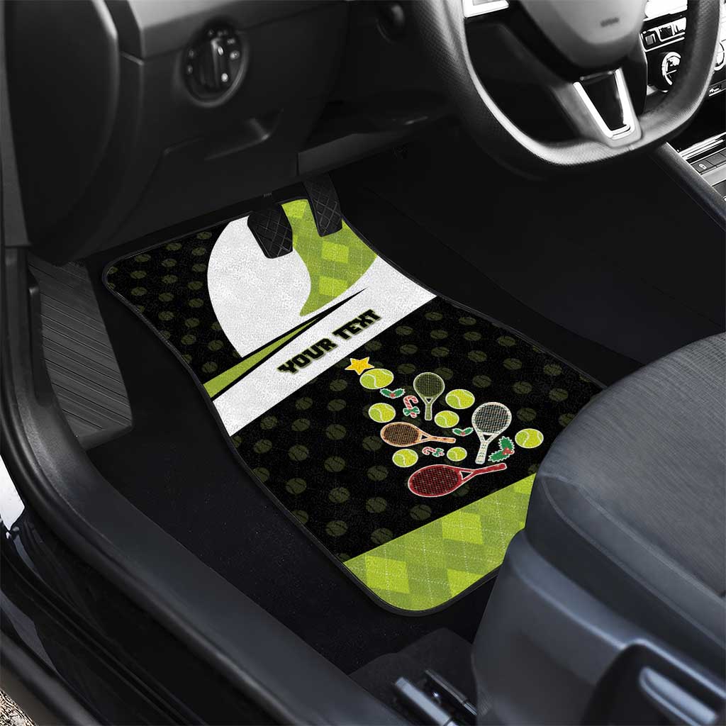 Personalized Tennis Christmas Car Mats Ho Ho Hold My Racquet - Wonder Print Shop