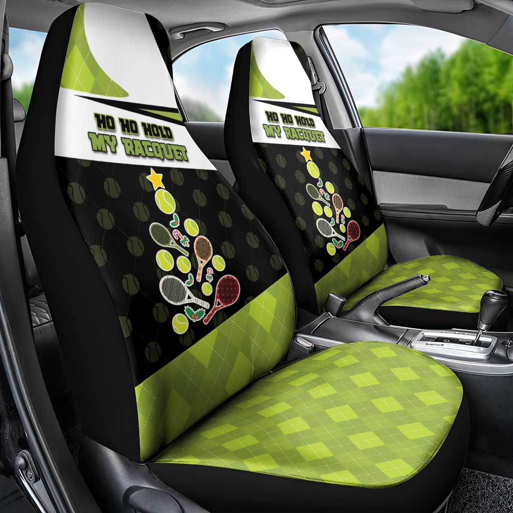 Tennis Christmas Car Seat Cover Ho Ho Hold My Racquet - Wonder Print Shop