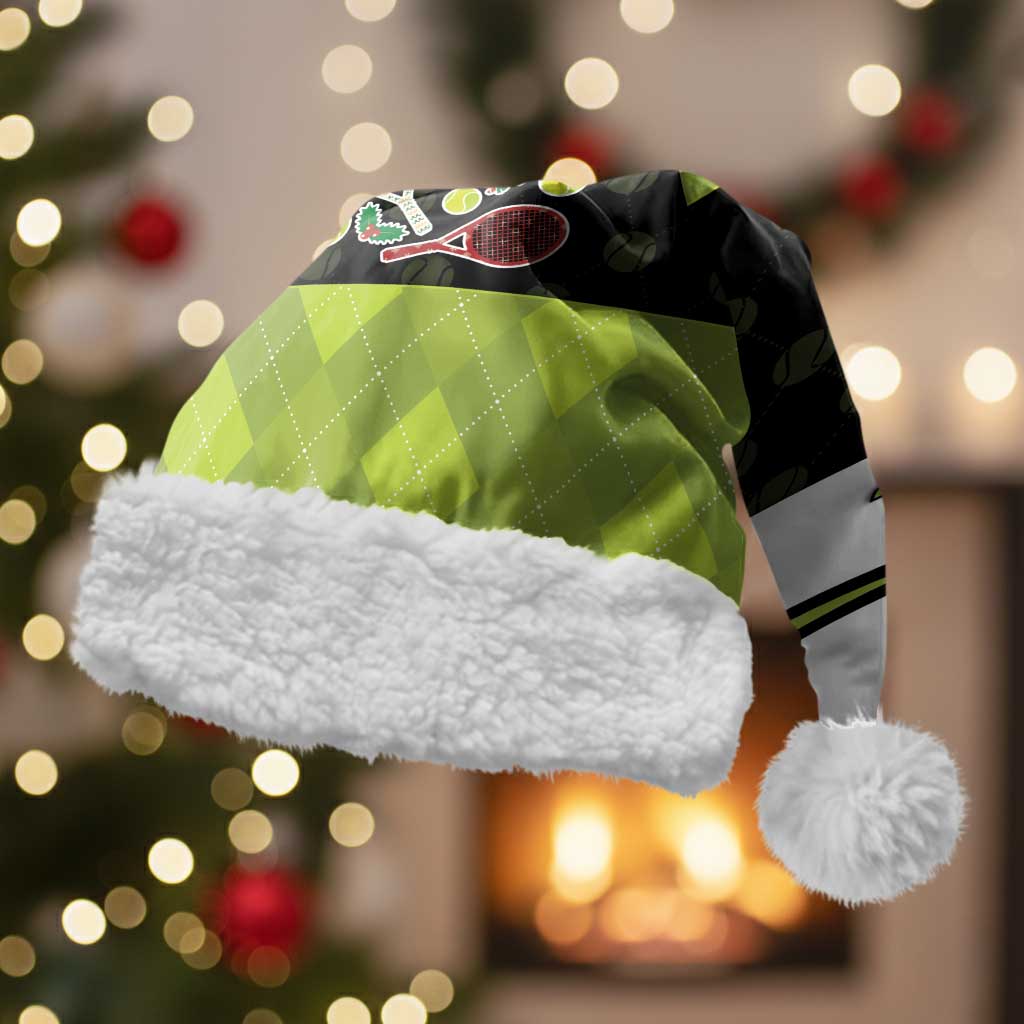 Personalized Tennis Christmas Christmas Santa Hat Ho Ho Hold My Racquet - Wonder Print Shop