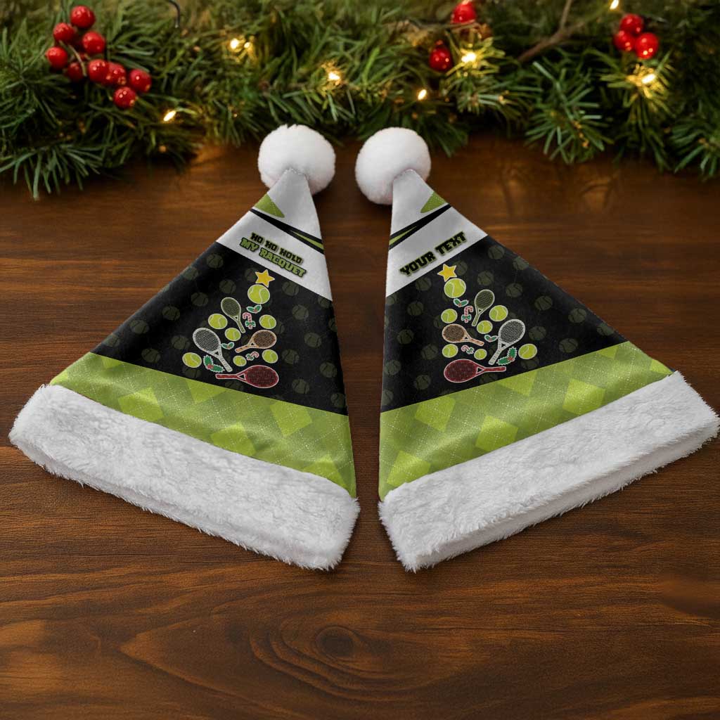 Personalized Tennis Christmas Christmas Santa Hat Ho Ho Hold My Racquet - Wonder Print Shop